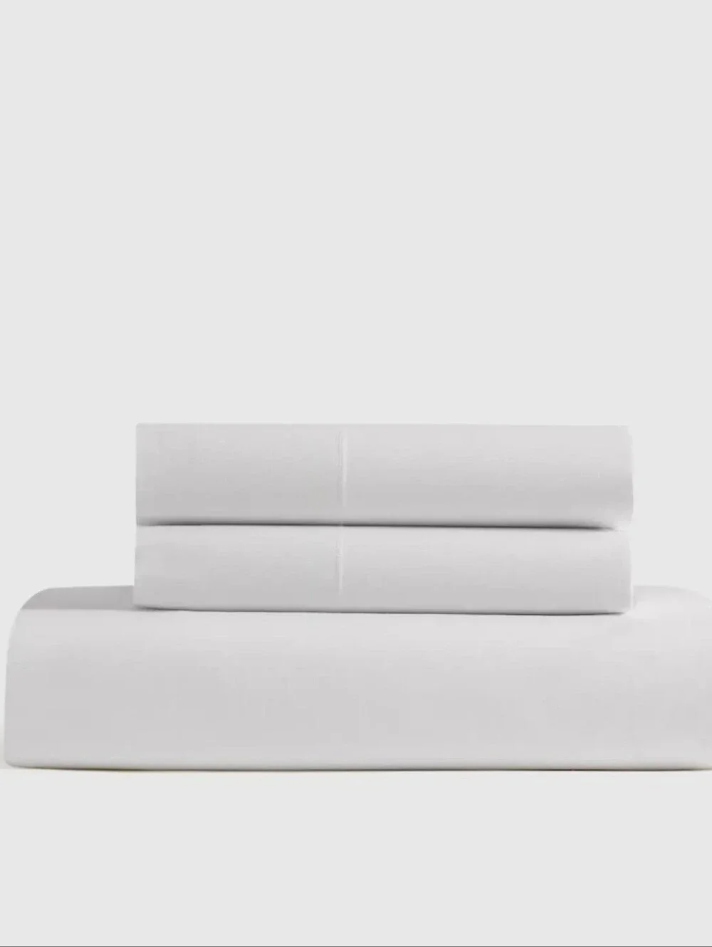 Quince Organic Cotton Percale White/ Sand Sheet & 1 Pillowcase! Twin (236)(READ)